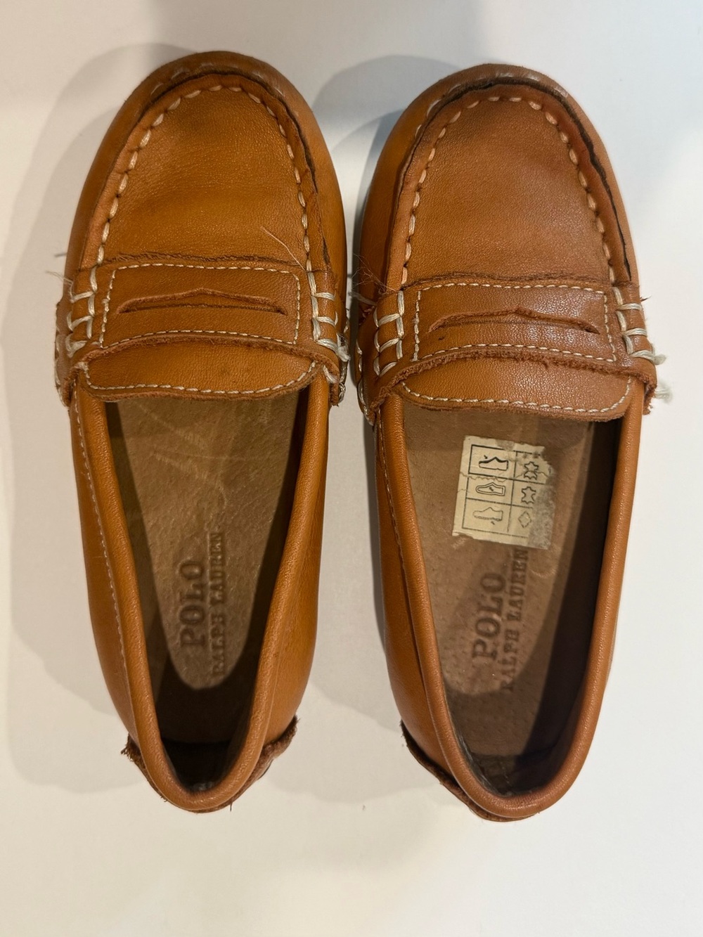 Polo by Ralph Lauren Brown Leather Penny Loafers for Boys